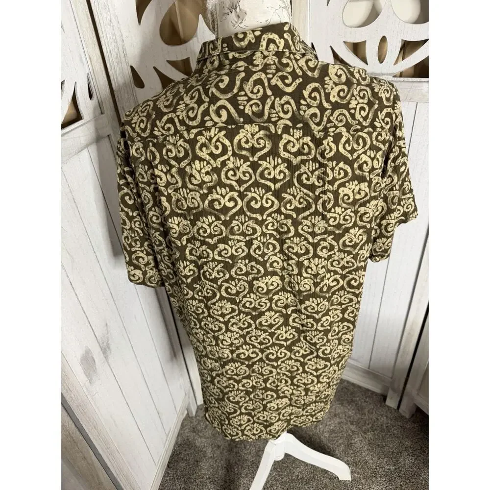 Vintage Banana Republic Safari Men's Camp Shirt Size Medium S/S 90s 80s